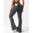 thumbnail image 2 of Leggins YEOREO Brittany Flare con bolsillos para mujer, color carbón XS, 2 of 5