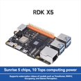 thumbnail image 3 of Placa de Desarrollo RDK X5 para Aplicaciones de RobóTica y ComputacióN Inteligente, Admite Hasta 10 Puntos MáXimos de Potencia de Procesamiento, 4 GB de RAM, 3 of 5