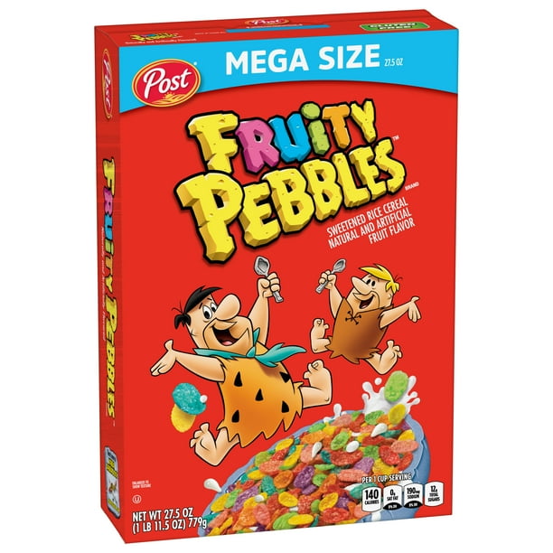 Post Fruity PEBBLES Cereal, Gluten Free, 10 Essential Vitamins and