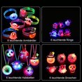 thumbnail image 2 of Juguetes para fiestas de Halloween para niños, 24 piezas, anillo de luz LED de Halloween, collares, pulseras, broche, juguetes de Halloween que brillan en la oscuridad, suministros para fiestas para decoraciones de Halloween, juegos de fiesta, regalo Zhivalor OTTO-ZYS-0321, 2 of 7