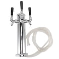 thumbnail image 2 of Draft Beer Kegerator Tower, Mirror Polished Antirust 3 Tap Beer Dispenser High Strength Detachable  For Home Brewing, 2 of 8