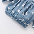 thumbnail image 4 of XIYNBAOK Kids Clothing Sets Cute Outfit 70s Outfits for Kids Teen Shirts and Shorts for Girls 10-12 Baby Neutral Clothes 6 Year Old Girl Clothes, Blue 12-18 Months, 4 of 7