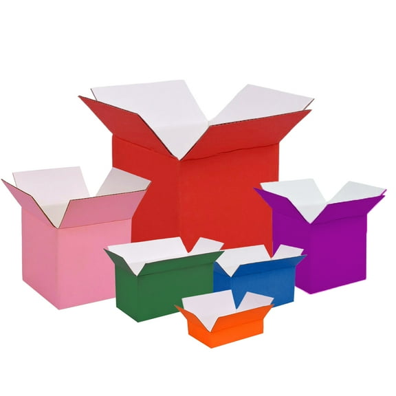 Ucanpack Shipping Boxes 6x6x4" Orange 25 Pcs Pack, Made In USA- Packing Boxes For Moving Large, 1/8 Thick Cardboard Shipping Box, Heavy Duty Storage Carton For Small Business