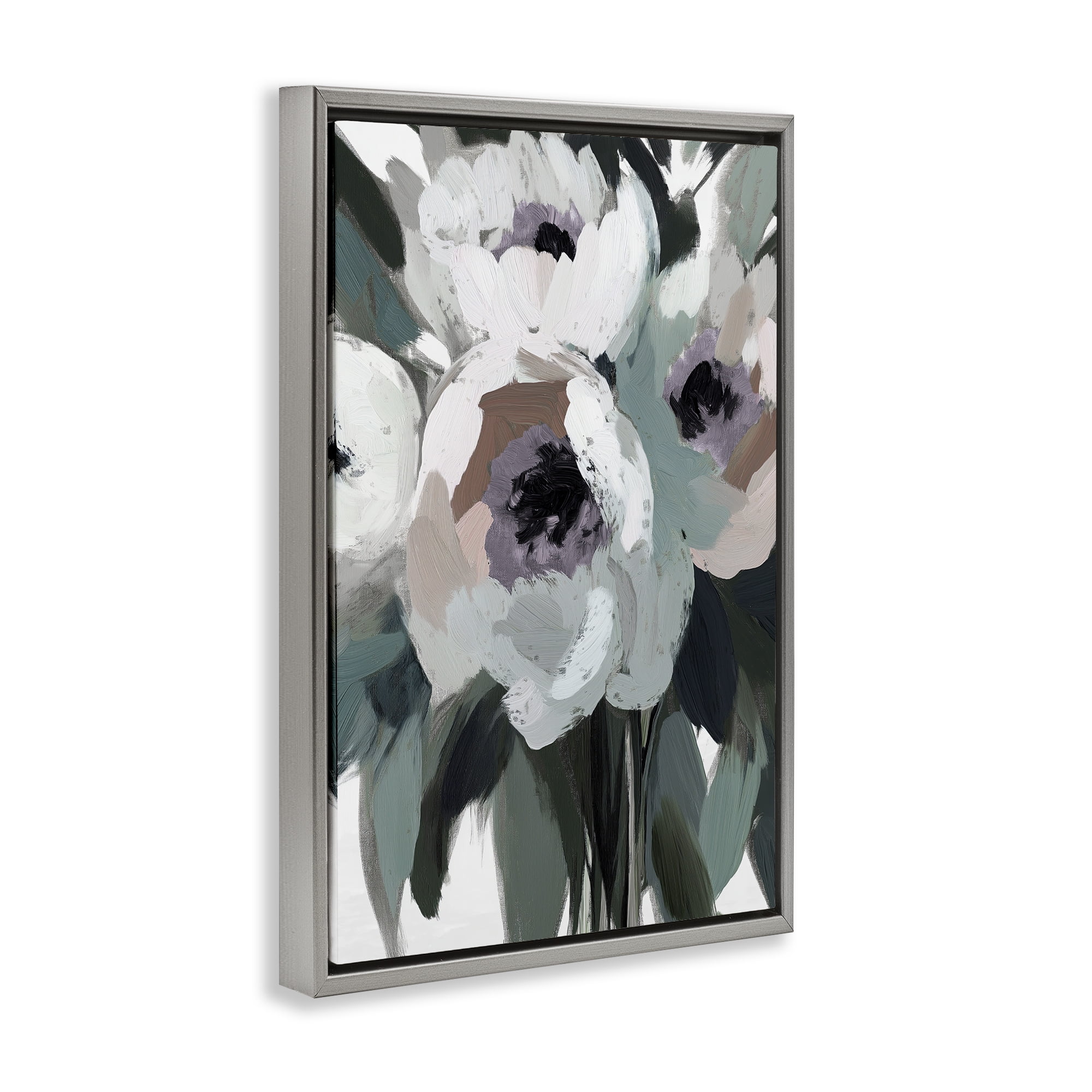 The Absence of Sorrow Gray Framed Floater Canvas Wall Art, design by Annabelle Hall
