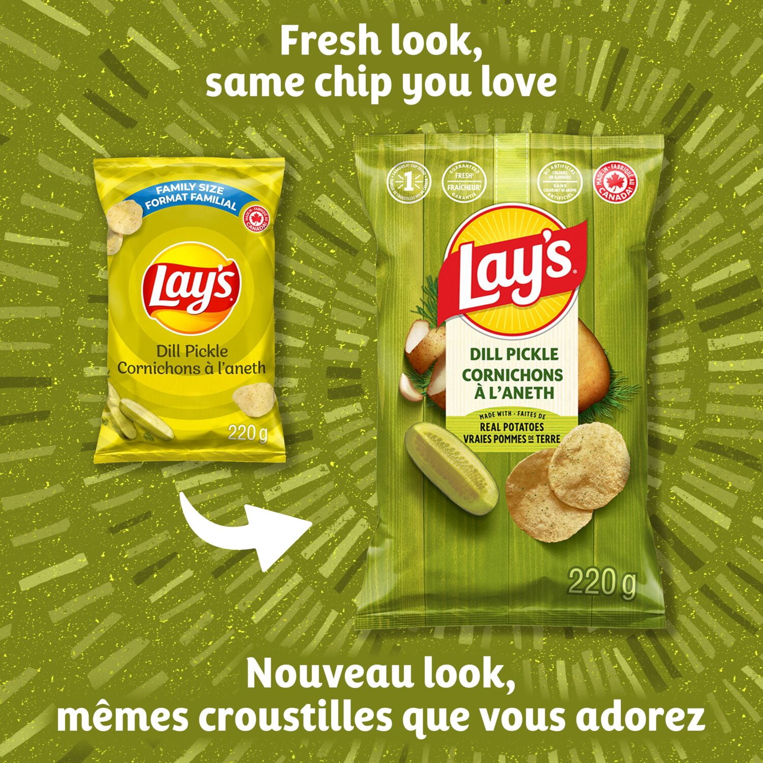 Lay's croustilles assaisonnées Cornichons à l'aneth