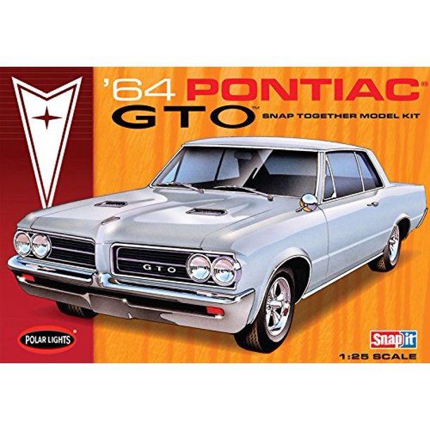 polar lights 1964 pontiac gto hardtop 1/25 scale snap together plastic