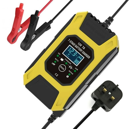 Car Battery , 7A -Acid Batteries , Lcd Display Smart Battery Maintainer