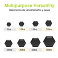 thumbnail image 3 of Par Mancuernas Hexagonales De Caucho Ejercicios Peso 20lbs, 3 of 7