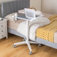 thumbnail image 4 of Costway Mobile Ordinateur Portable Chariot Pneumatique Réglable Debout Bureau Podium Porte-Gobelet, 4 of 10