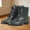 Green-05, variant on Men's Brogue Ankle Boots Wingtip Lace-Up Round Toe Low Heel Chukka Dress Boots for Men & Women Unisex