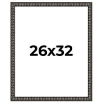 26x32 Frame Black-Brown Medieval Solid Wood Picture Frame | 1.5 Inch Moulding Width | Gotham