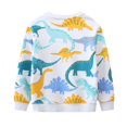 thumbnail image 3 of Ketyyh-chn99 Toddler Boy Dinosaur Shirt Toddler Boy Crewneck Sweatshirt Dinosaur Shirts Long Sleeve Cartoon Pullover Sweater for Kids for 4-5 Years,White, 3 of 4