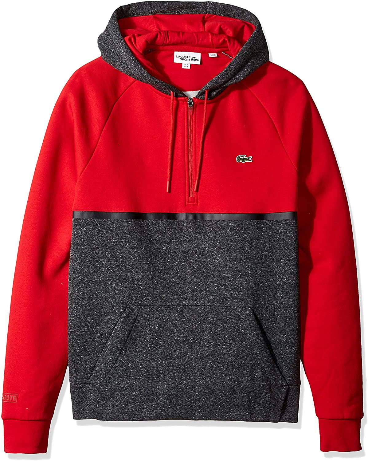 lacoste men's half zip sweater