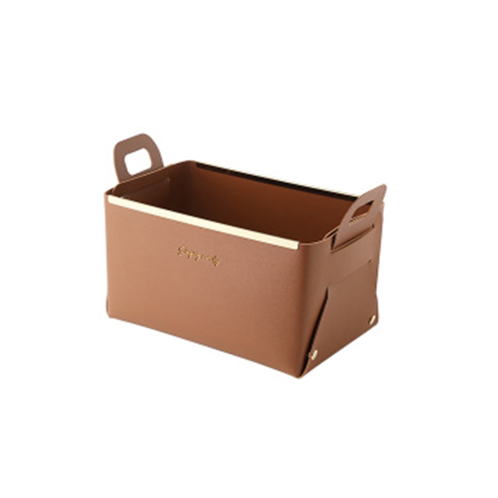 HOMEIU Environmental Friendly and Non Toxic Leather Storage Boxes
