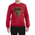 thumbnail image 2 of Wild Bobby, Keep It Wild Colorful Elephant Face Animal Lover Unisex Crewneck Graphic Sweatshirt, Red, 4XL, 2 of 3