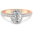 thumbnail image 4 of IGI Certified 5 Carat Oval Shape Lab Grown Diamond Engagement Ring | 14K Rose Gold |Elle Classic Halo Diamond Ring | FG-VS1-VS2 Quality Friendly Diamonds, 4 of 6