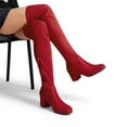 thumbnail image 4 of Dream Pairs Women's Laurence Chunky Heel Boots Over-the-Knee Long Stretch Sexy Fall Shoes, 4 of 6