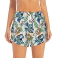 thumbnail image 4 of Lsque Dinosaurs And Leaves Printed Women's Running Shorts with Liner Pockets,Elastic Quick Dry Workout Athletic Gym Yoga Shorts,Womens High Waist Shorts-X-Large, 4 of 9