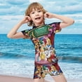 thumbnail image 4 of Alice in Wonderland Boys Two Piece Rash Guard Swimsuits Kids Short Sleeve Swimwear Sets Bathing Suit, 4 of 7