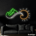thumbnail image 2 of Craftnamesign Wave Mountain Sun Neon Sign, Landscape LED Sign, Room Decor, 2 of 4