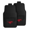thumbnail image 1 of Fanmats 27x17 Inch Vinyl Front Car Floor Mat 2 Piece Set, NCAA SMU Mustangs, 1 of 7