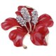 thumbnail image 1 of Broche Del De Lujo De La Flor Del De Moda Lindo Pin De Solapa De Boda Vestido Broche rojo Zulema Pin broche de flores de diamantes de imitación, 1 of 8