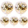 thumbnail image 1 of Fiudx Artículos en oferta con ofertas flash 5 globos llenos de confeti para decoración de fiestas de bodas, de 30, 40 y 50 años, 1 of 3