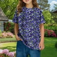 thumbnail image 2 of T-shirt Quotidien à Manches Courtes Décontracté pour Tout-Petit HVOBBTY, T-shirt à Imprimé pour Garçons Tout-Petits Enfants Mode Col Rond T-shirt à Imprimé à Manches Courtes Violet, 11 Ans, 2 of 5