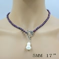 thumbnail image 2 of 6mm Natural Gray Tahiti Baroque Pearl Necklace  45CM LJQ, 2 of 7