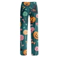 thumbnail image 5 of Halloween Lounge Pants for Women Ghost & Pumpkin Print Stretch Casual Elastic Waist Pj Pants, 5 of 5