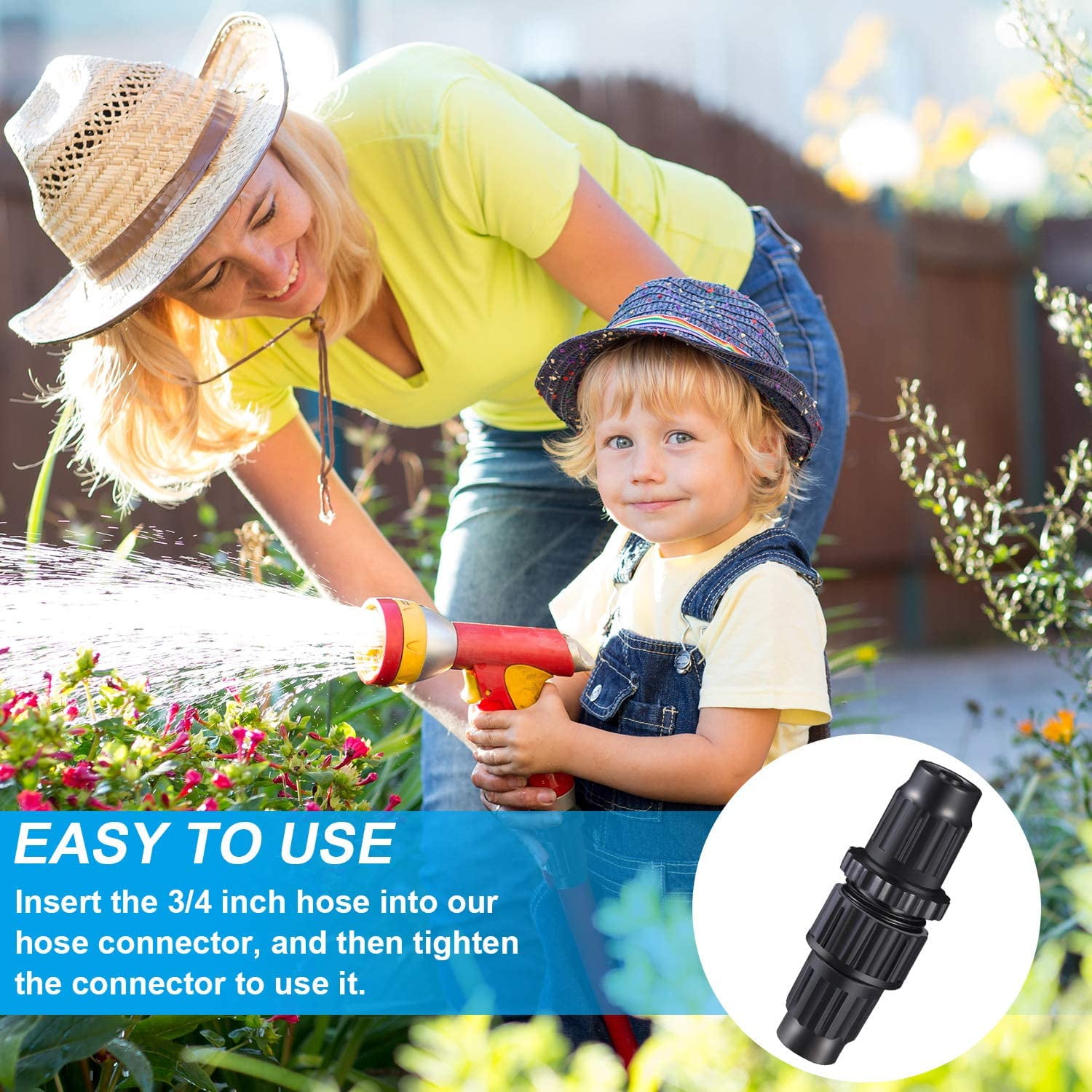 4 Sets Garden Expandable Hose Repair Kit Plastic Faucet Adapter Water Hose Conne 
