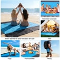 thumbnail image 5 of Beach Blanket, 72"x78" Waterproof Sandproof Beach Mat with Stakes & Storage Bag, Quick Drying Picnic Mat, Beach Accessories for Travel, Camping, Hiking, 5 of 7