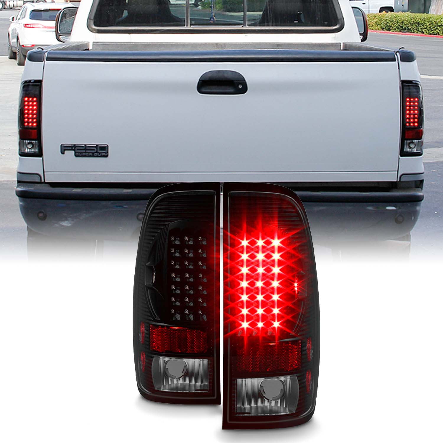 Aftermarket Replacement Left Driver Side LH Tail Light for 1999-2007 Ford F-Series Super Duty 