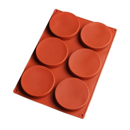 

SJENERT 6-Cavity Cake Molds Silicone 3.9 Inch Round Disc Resin Coaster Mold Non-Stick Baking Molds Mousse Cake Pan