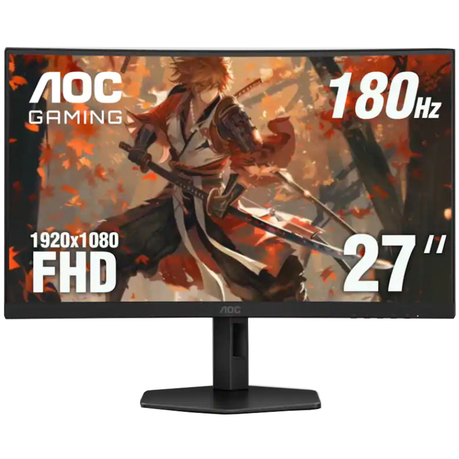 Restored AOC C27G4X 27-Inch Curved Gaming Monitor, FHD 1920x1080, 180Hz, FreeSync, HDR10, VA Panel, 0.5ms Response (Refurbished)
