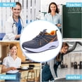 thumbnail image 5 of RomenSi Women Arch Support Walking Shoes Orthotic Sneakers for Plantar Fasciitis Foot and Heel Pain Relief Tennis US 9.5, 5 of 7