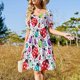 thumbnail image 2 of Vestido de manga corta sin costuras con lunares de mariquita para niños ropa femenina vestidos de mujer para ocasis especiales vestidos de noche, 2 of 6