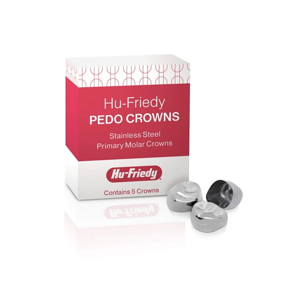 Hu-Friedy SSC-ULE6 Dental Crowns Upper Left Primary 2nd #6 Stainless Steel 5/Pk
