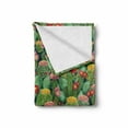 thumbnail image 2 of Nature Soft Flannel Fleece Throw Blanket, Garden Flowers Cactus Texas Desert Botanical Various Plants with Spikes Pattern, Cozy Plush for Indoor and Outdoor Use, 50" x 70", Multicolor, by Ambesonne, 2 of 6