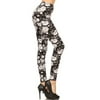 Womens Juniors One Size Pull-On Printed Leggings for Juniors 10211F