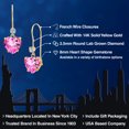 thumbnail image 2 of Gem Stone King 14K Yellow Gold Pink Mystic Topaz and Lab Grown Diamond Dangle Earrings for Women | 4.93 Cttw | Gemstone November Birthstone | Heart Shape 8MM, 2 of 6