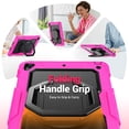 thumbnail image 3 of for iPad 6th/5th Generation Case 9.7 inch 2018/2017, 360 Rotating Shockproof Cover with Stand, Handle, Shoulder Strap, Rose, 3 of 7