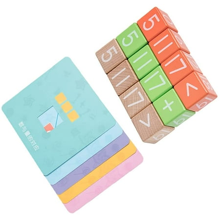 HTCM Wooden Montessori Toy Digital Plus and Minus Toy Counting Number ...