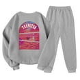 thumbnail image 3 of Trapstar Chandails Molletonnés à Col Rond pour Femmes Ensembles Manches Longues Graphiques Chandails Molletonnés pour Femmes Amples Trapstar Style de Rue Hip-hop Chandails Molletonnés à Enfiler+pantalon de Survêtement Ensemble pour Femmes de 2 Vêtements Classiques pour Femmes (Gris, 2TG), 3 of 3