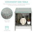 thumbnail image 4 of Best Choice Products 3-Piece Outdoor Wicker Conversation Patio Bistro Set, w/ 2 Chairs, Table - Gray/Pastel Blue, 4 of 8