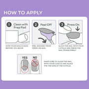 Impress Design Press On Nails , No Glue Needed, Light Pink, Petite Length, Squoval Shape, 30 Ct.