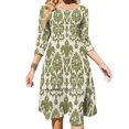 thumbnail image 1 of Vestido de verano con escote cuadrado y estampado de cortina de Von Trapp de The Sound Of Music Vestido elegante con cuello halter para mujer Vestido de verano con estampado de cortina de Von Trapp de, 1 of 6