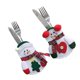 thumbnail image 2 of Juego de 4 soportes para vajilla navideña, bonitos muñecos de nieve, cuchillos, tenedores, bolsas, fundas para Navidad y Año Nuevo, 2 of 5