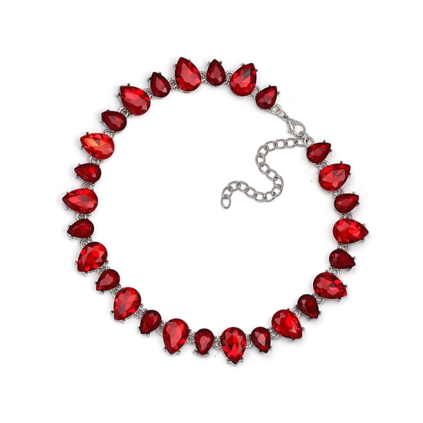 Collar de diamantes de imitación Sonducket AP014818-01 rojo