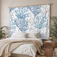 thumbnail image 3 of Navy Blue Coral Coastal Large Tapestry for Bedroom Wall Hanging Tapestry,Summer Beach Seaside Nautical Ceiling Backdrop Tapestries Poster Blanket Wall Decor for Teens Room Living Room Dorm 86" x 104", 3 of 8